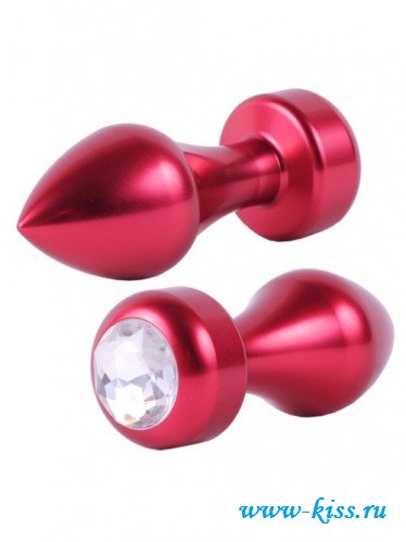 Взрослая игрушка от магазина секс шоп анальная пробка Aluminium Red Diamond, в коробочке