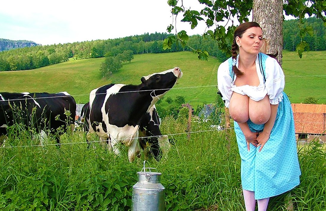 Сисястые доярки в попан