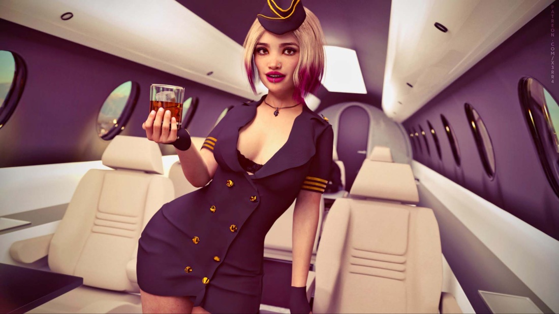 Голая стюардесса Lilly ROMA