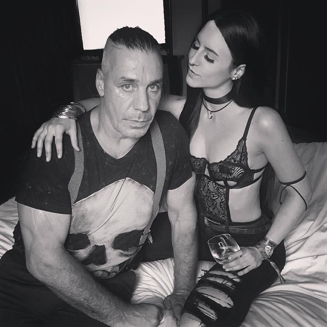 Тилль Линдеманн с женой