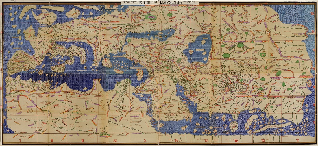 Карта Аль-Идриси 1154 года