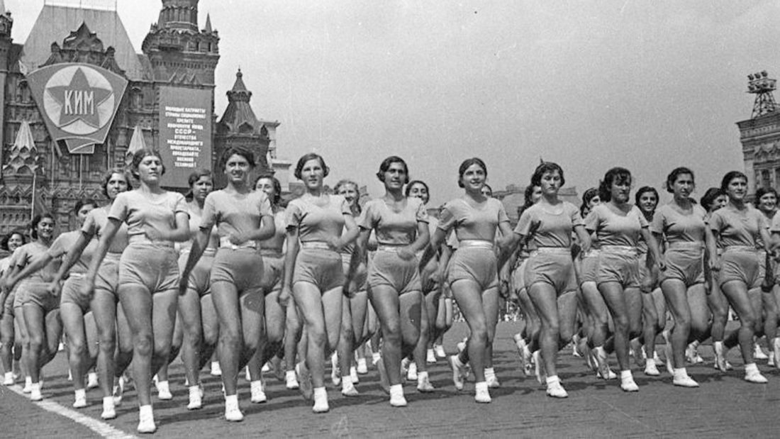 Парад физкультурников на красной площади 1936